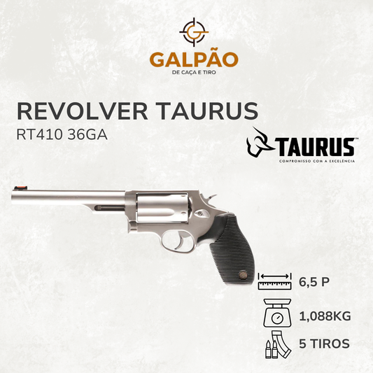 Revólver Taurus RT 410GA 36 6,5