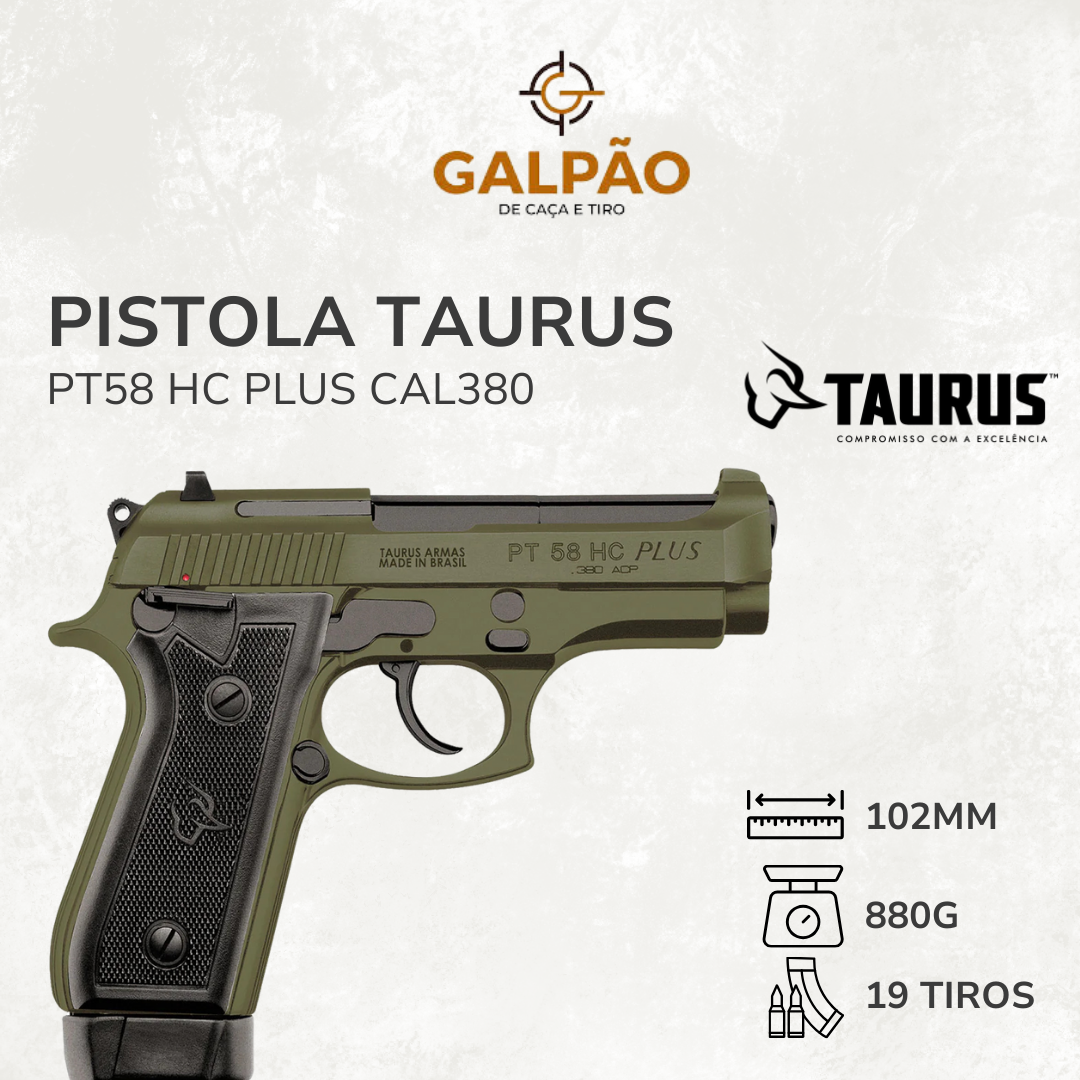 Pistola Taurus PT58 HC Plus