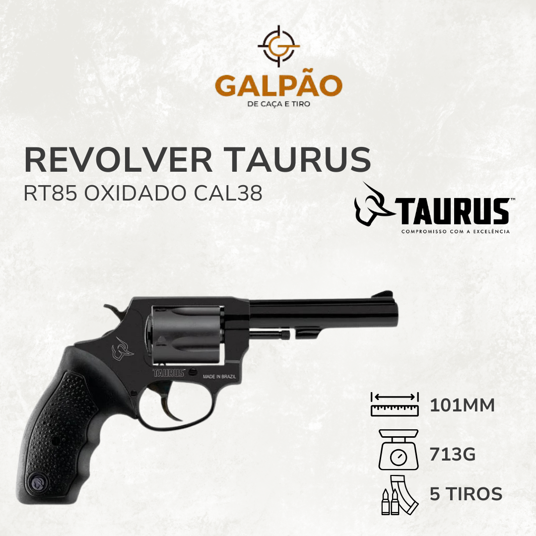 Revólver Taurus RT85 Oxidado