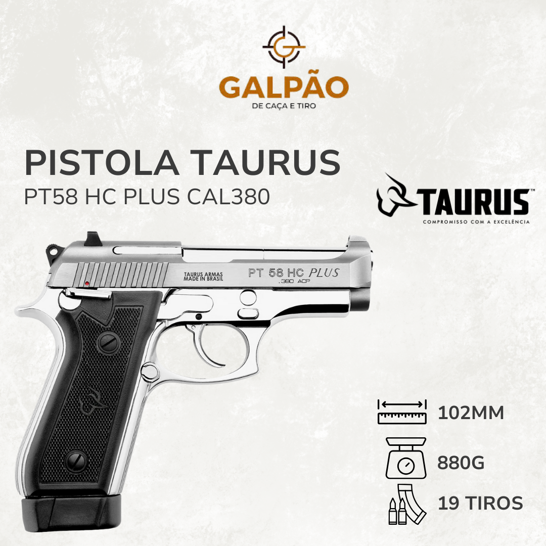 Pistola Taurus PT58 HC Plus